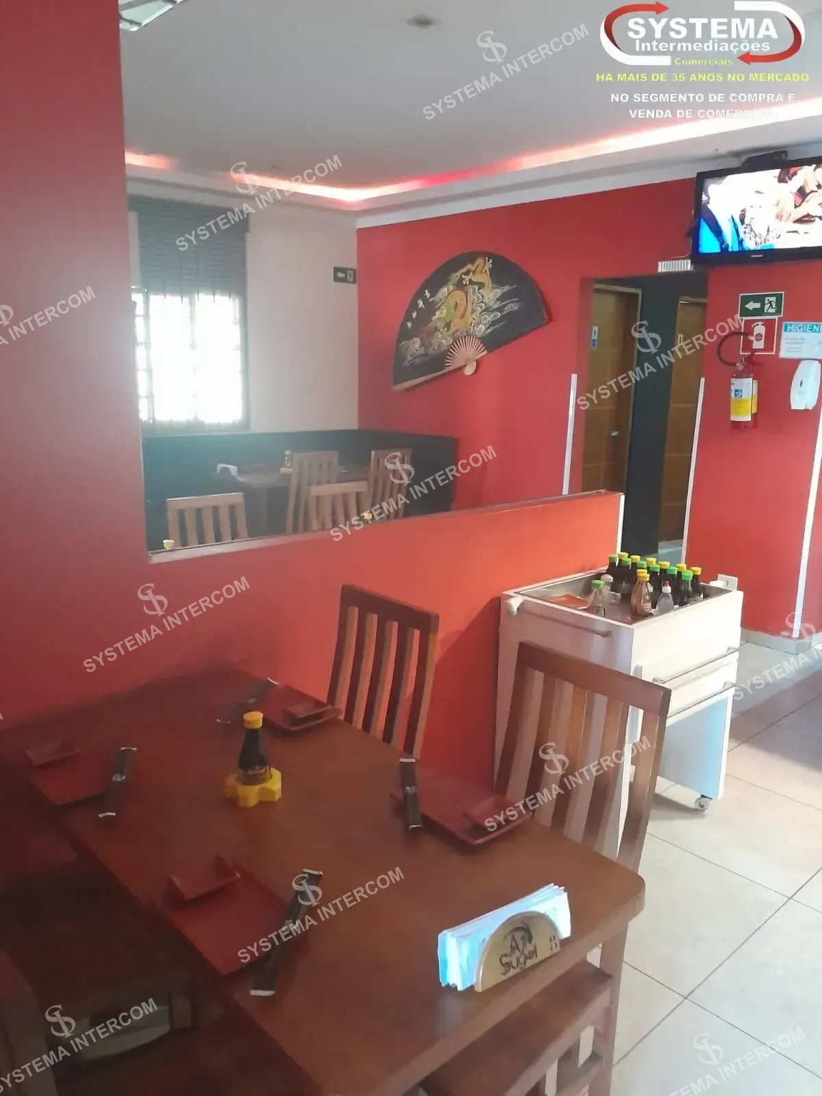 Restaurante de comida japonesa de esquina no ABC